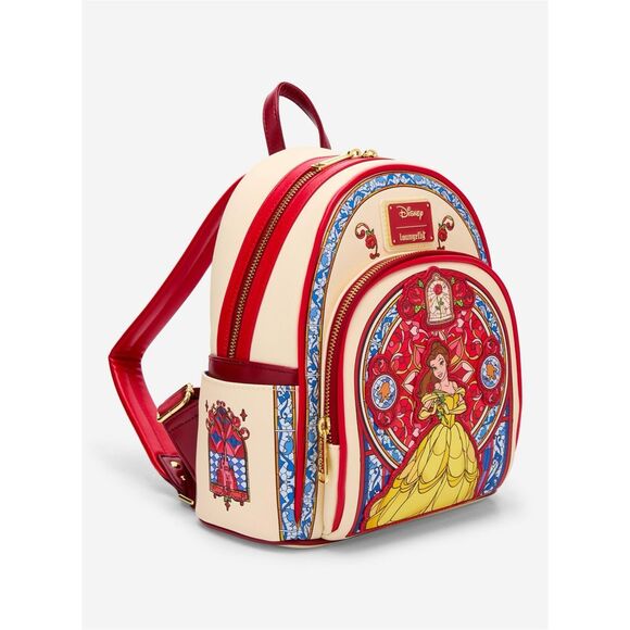 Loungefly Disney Beauty & the Beast Belle Stained Glass Portrait Mini Backpack main image 3